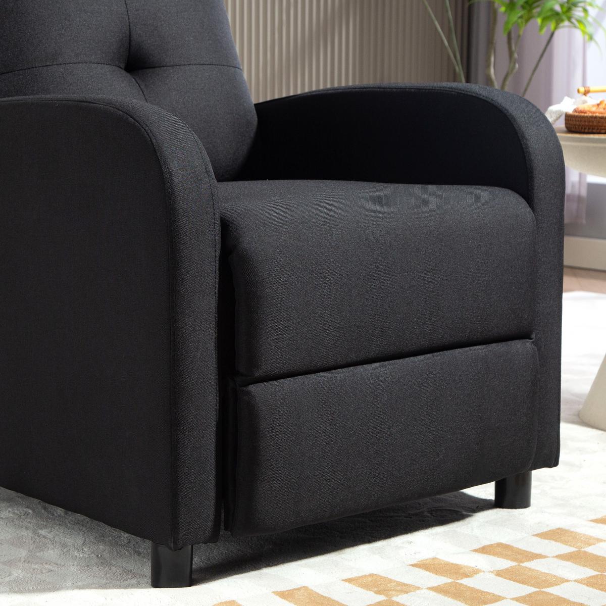 FERNSEHSESSEL Polyester Schwarz - Schwarz, Kunststoff/Textil (67/98/87cm) - HOMCOM