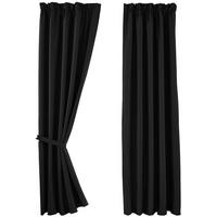 VORHANG 2ER SET NEWYORK HxB 245x295 cm Schwarz - Schwarz, Textil (295/245cm) - Gardinenbox