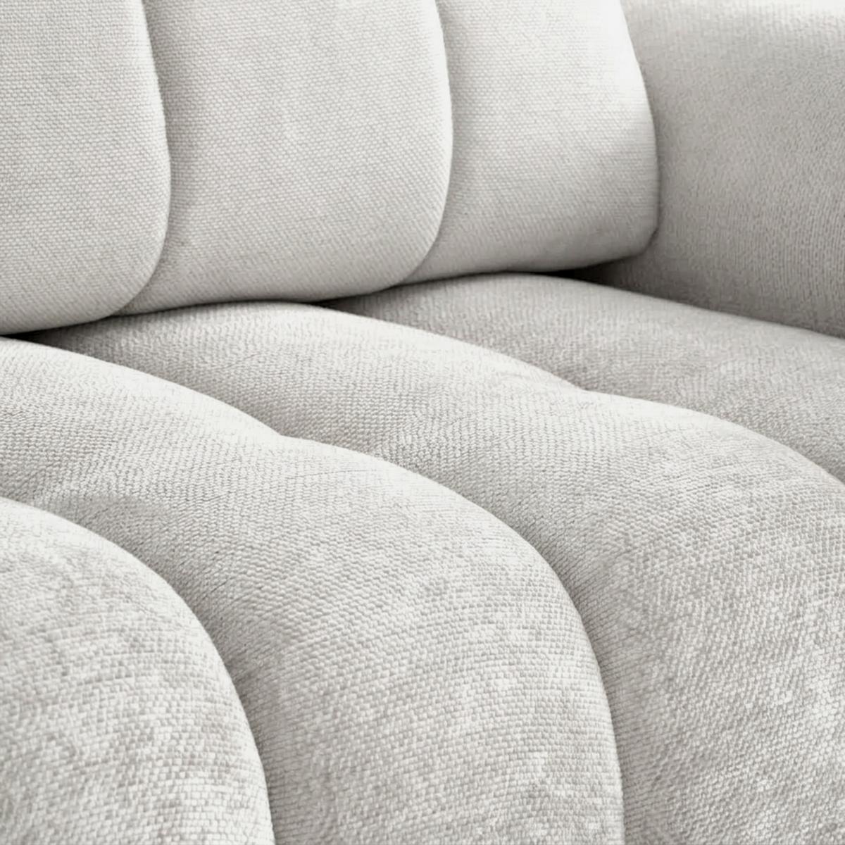 SCHLAFSOFA Mavi 3-Sitzer mit Schlaffunktion, Bettsofa Schlafcouch 195x145 cm, Creme - Creme, Textil (255/100/110cm) - Beautysofa
