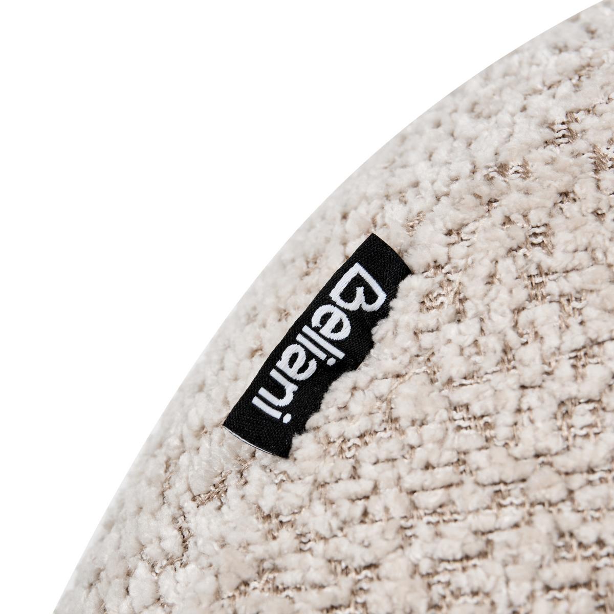 DREHSESSEL Stoff Beige Aapua - Beige, Textil (82/74/72cm) - Beliani