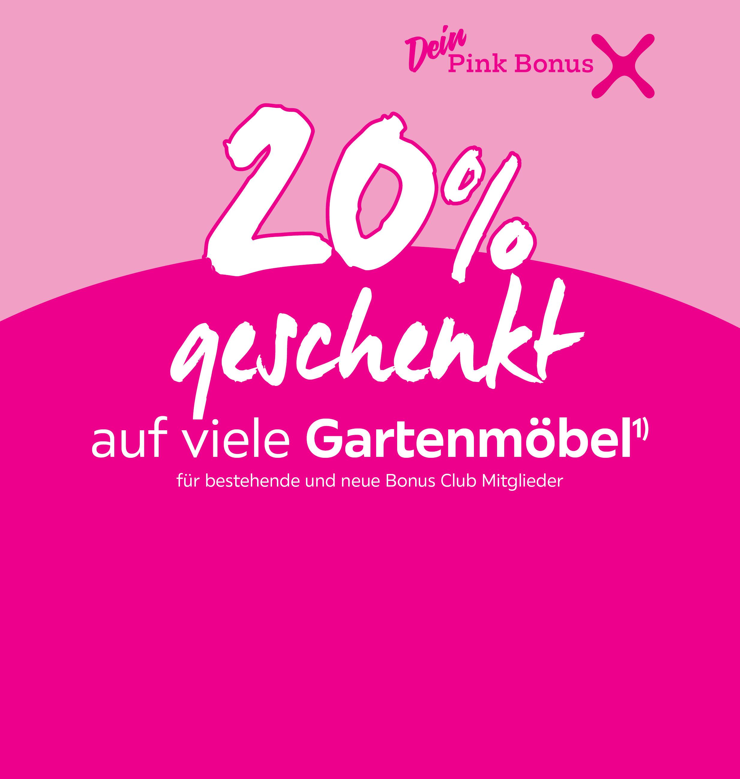 20% auf viele Gartenmöbel