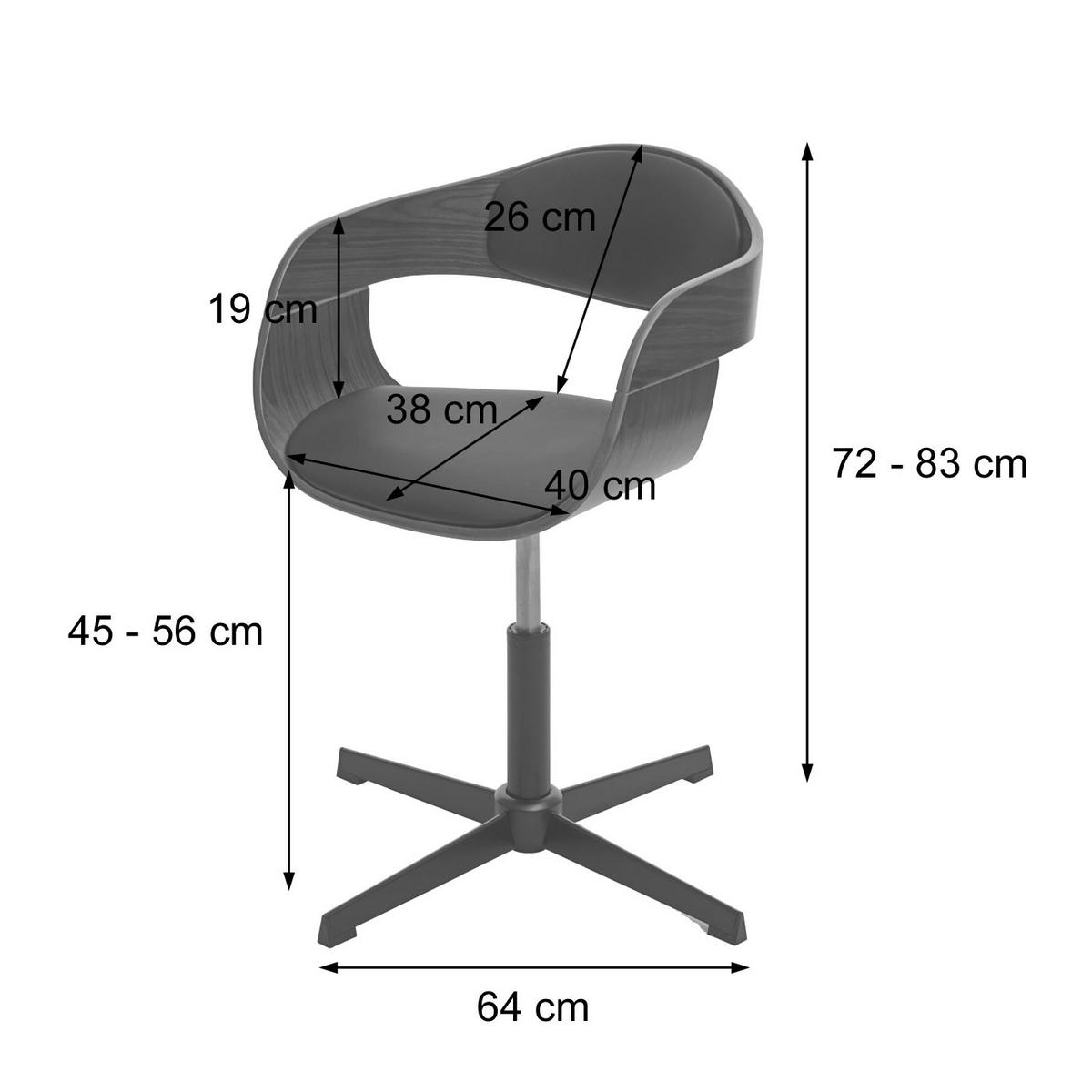 ESSZIMMERSTUHL Schwarz 6er-Set - Schwarz, Textil (64/83/64cm) - MCW