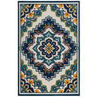 OUTDOORTEPPICH Waschbar MARDEN, floral, Blau, 200 x 290 cm - Blau, Textil (200/290cm) - KADIMA DESIGN