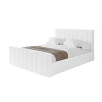 POLSTERBETT mit Bettkasten, Fußteil und Lattenrost, Boxbett mit Matratze H3/H4 - AMEA-Z 180x200 Weiß - Weiß, Holzwerkstoff/Textil (180/200cm) - ALTDECOR