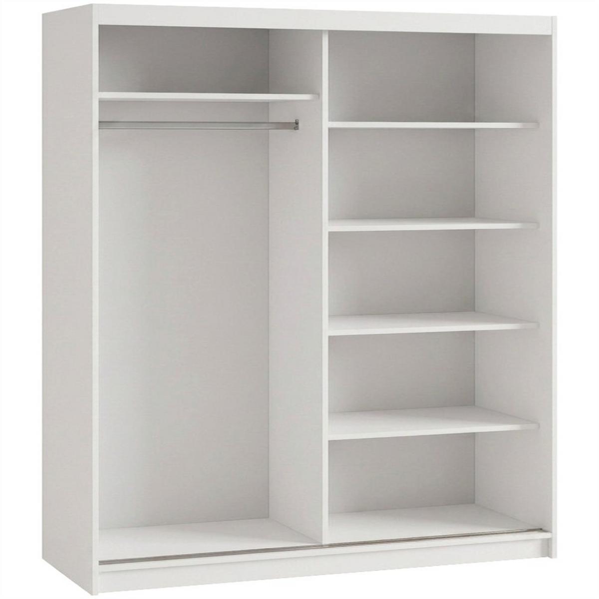 SCHWEBETÜRENSCHRANK Donatello mit 2 Türen. 180 cm, Weiß+eiche Artisan - Weiß/Eiche Artisan, Holzwerkstoff (180/205/60cm) - Beautysofa