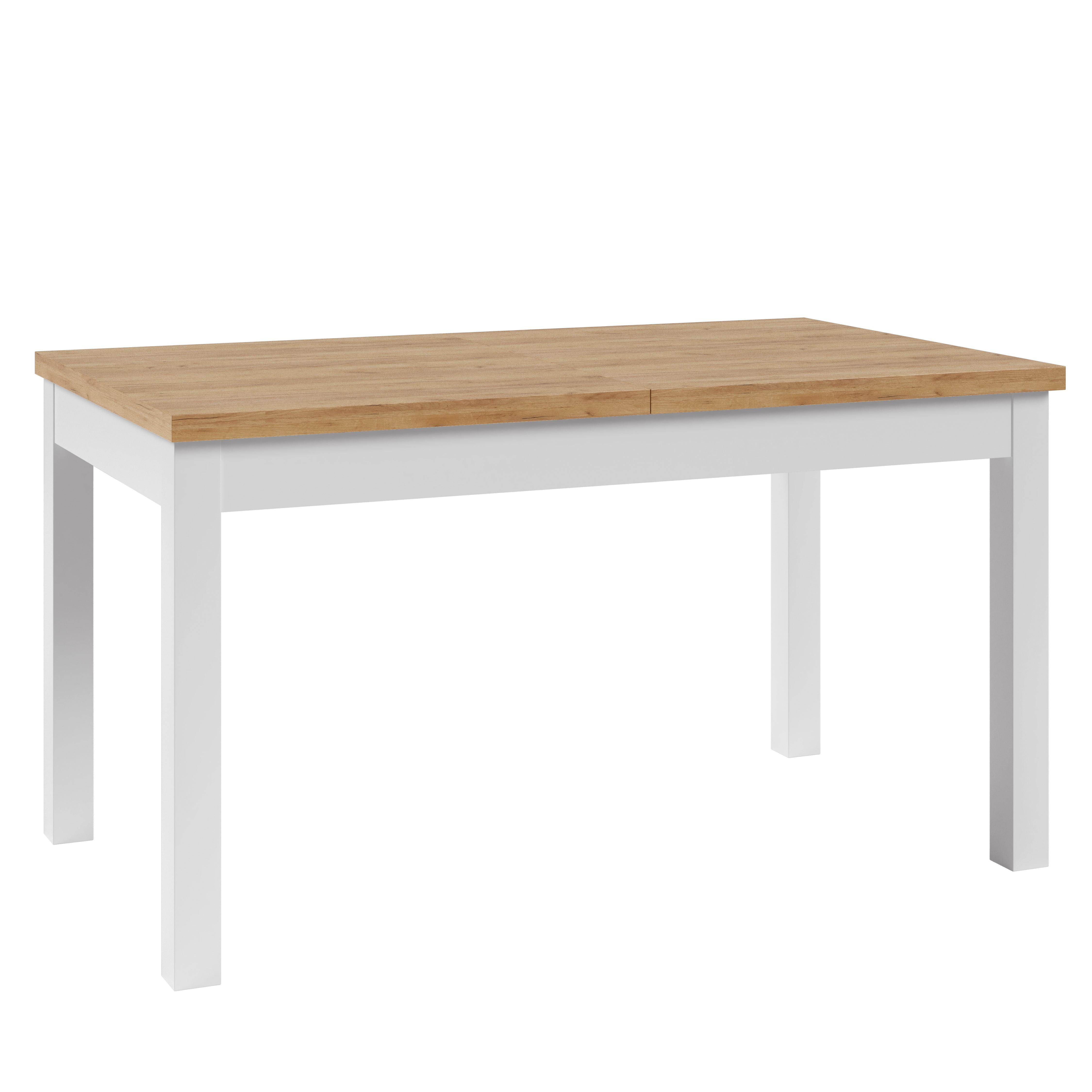 ESSTISCH REMO Ausziehbar 140 - 180 / 80 x 77 cm - Bernsteinfarben/Weiß, Holz (140/80/77cm) - MASSENO