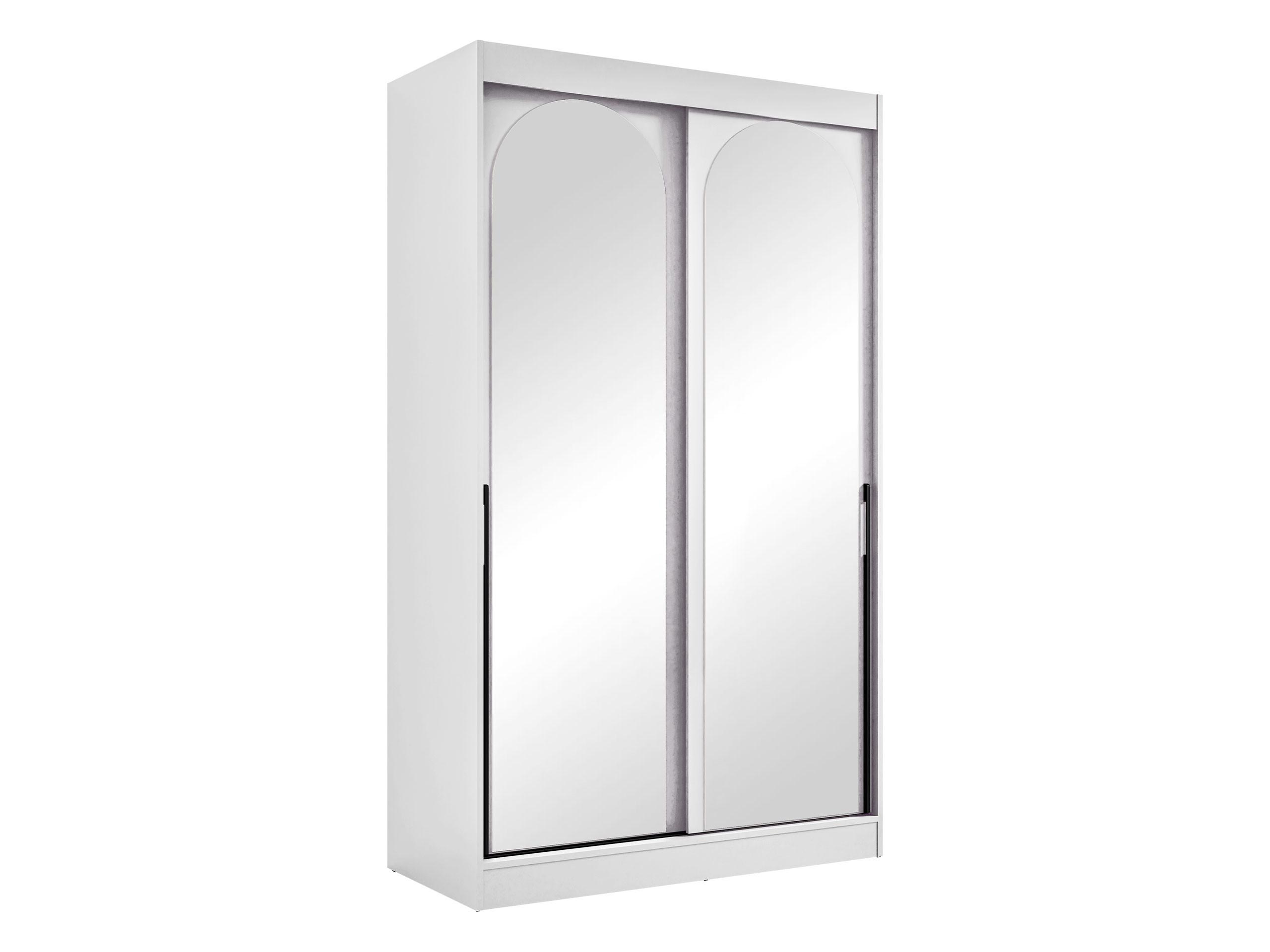 SCHIEBETÜRENSCHRANK Modin 120 - Schwarz/Weiß, Holzwerkstoff/Kunststoff (120/216/65cm) - MIRJAN24