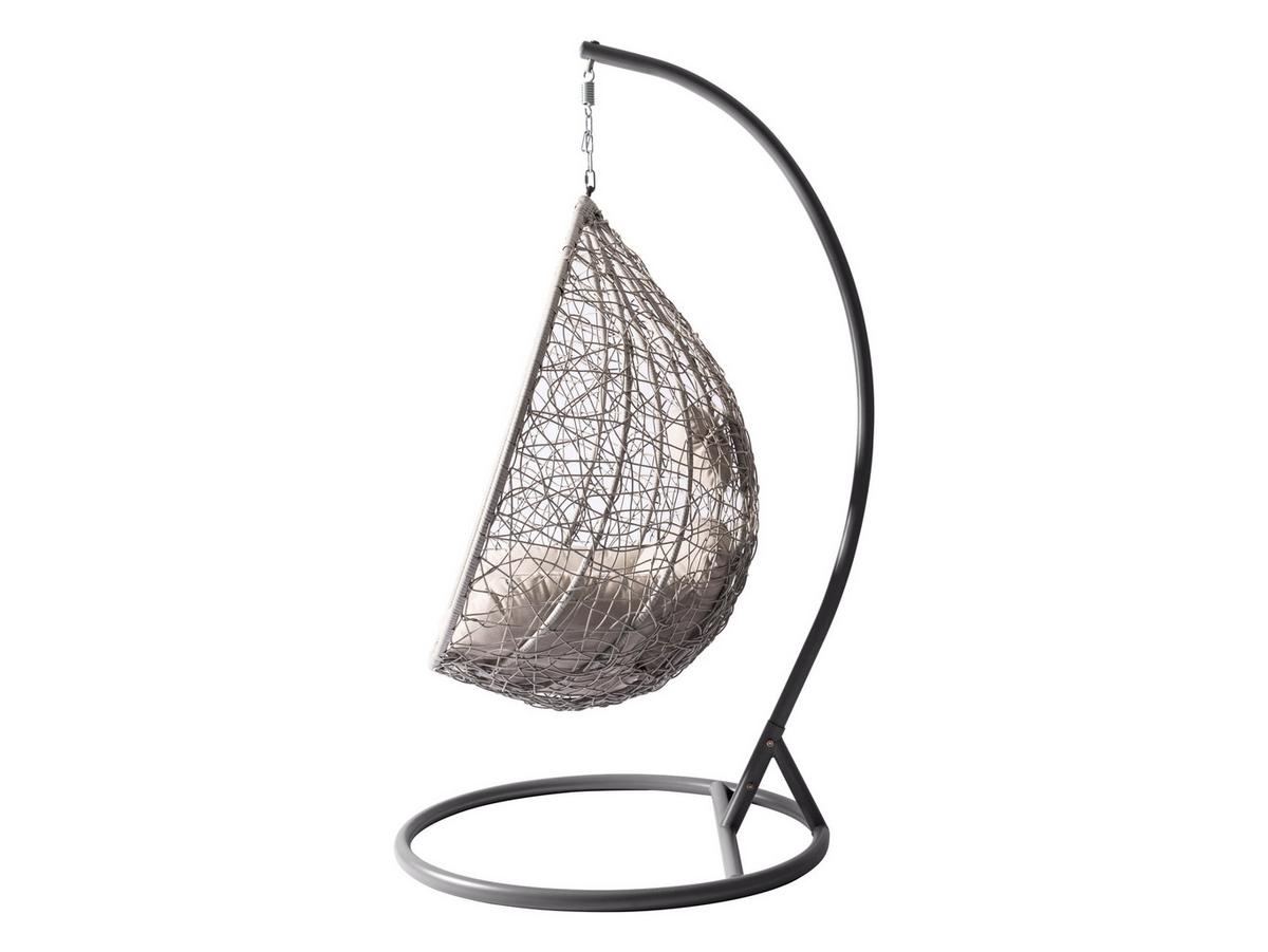 HÄNGESESSEL Savona - Hellgrau/Grau, Metall (106/195/105cm) - MIRJAN24