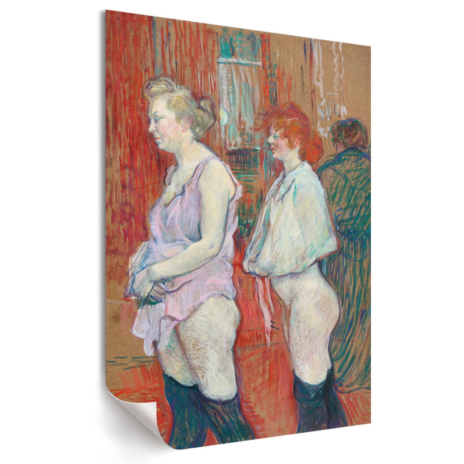 POSTER - 42x59 cm - Henri de Toulouse-Lautrec - Rue des Moulins - Rot, Textil (42/59/0.1cm) - TULUP