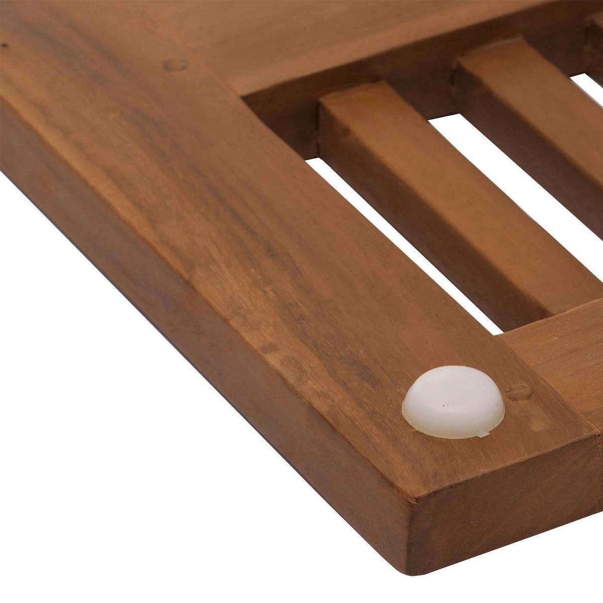 TEAK-BADEMATTE Braun - Braun, Holz (40/100cm) - MCW