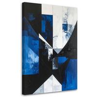LEINWANDBILD 3D und geometrisch 70x100cm - Blau, Textil (70/100cm) - Feeby