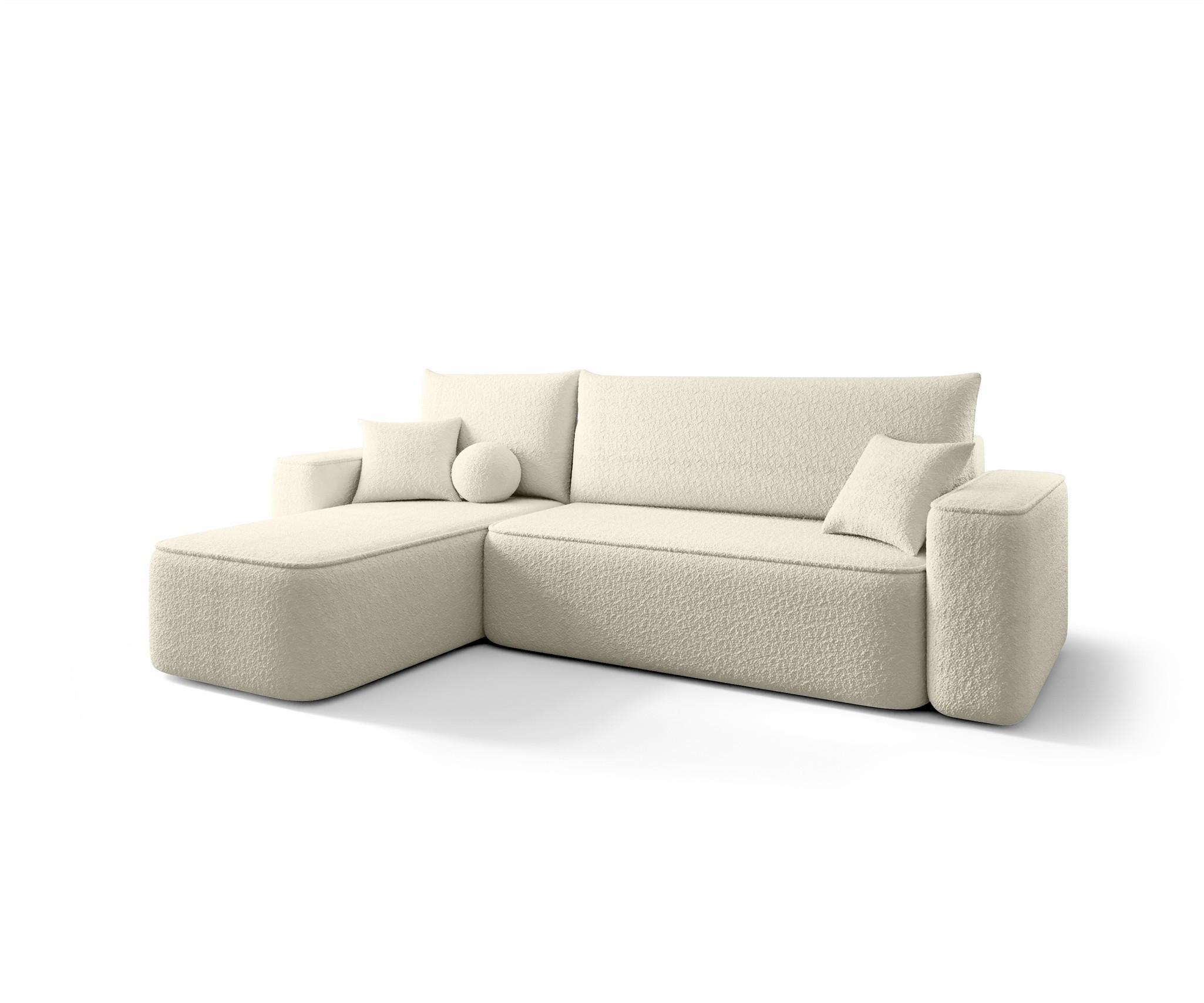 ECKSOFA Agepo Stoff Quelle - Beige, Holzwerkstoff/Textil (250/150cm) - Fun Möbel