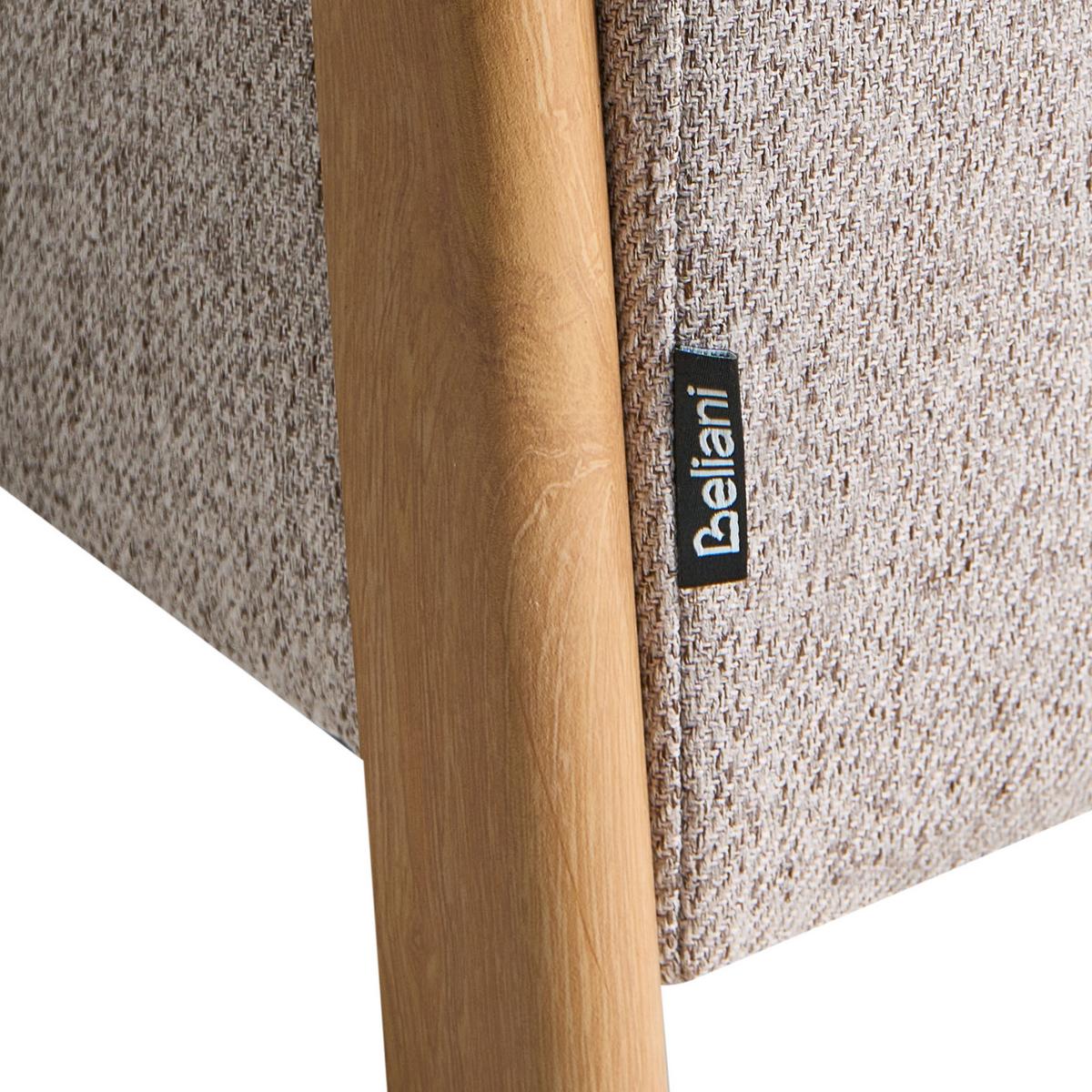 POUF mit Stauraum Stoff 45 cm Beige Edland - Hellbraun, Textil (45/44/43cm) - Beliani