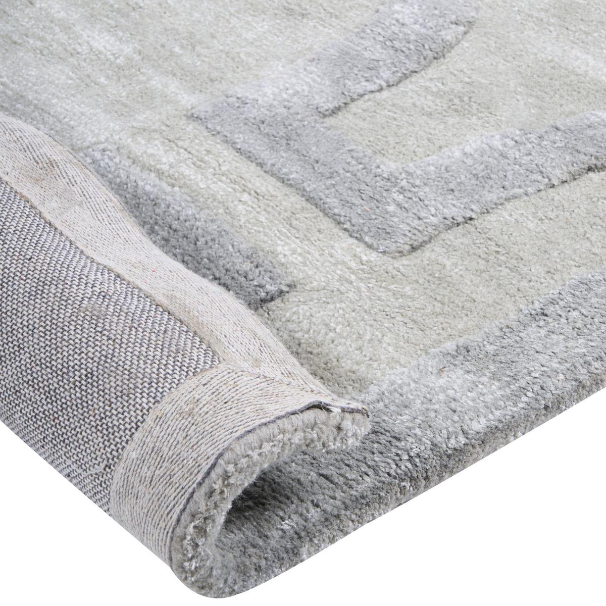 KURZFLOR-TEPPICH Beige 160/230 cm Gwani - Beige/Grau, Textil (160/230cm) - Beliani