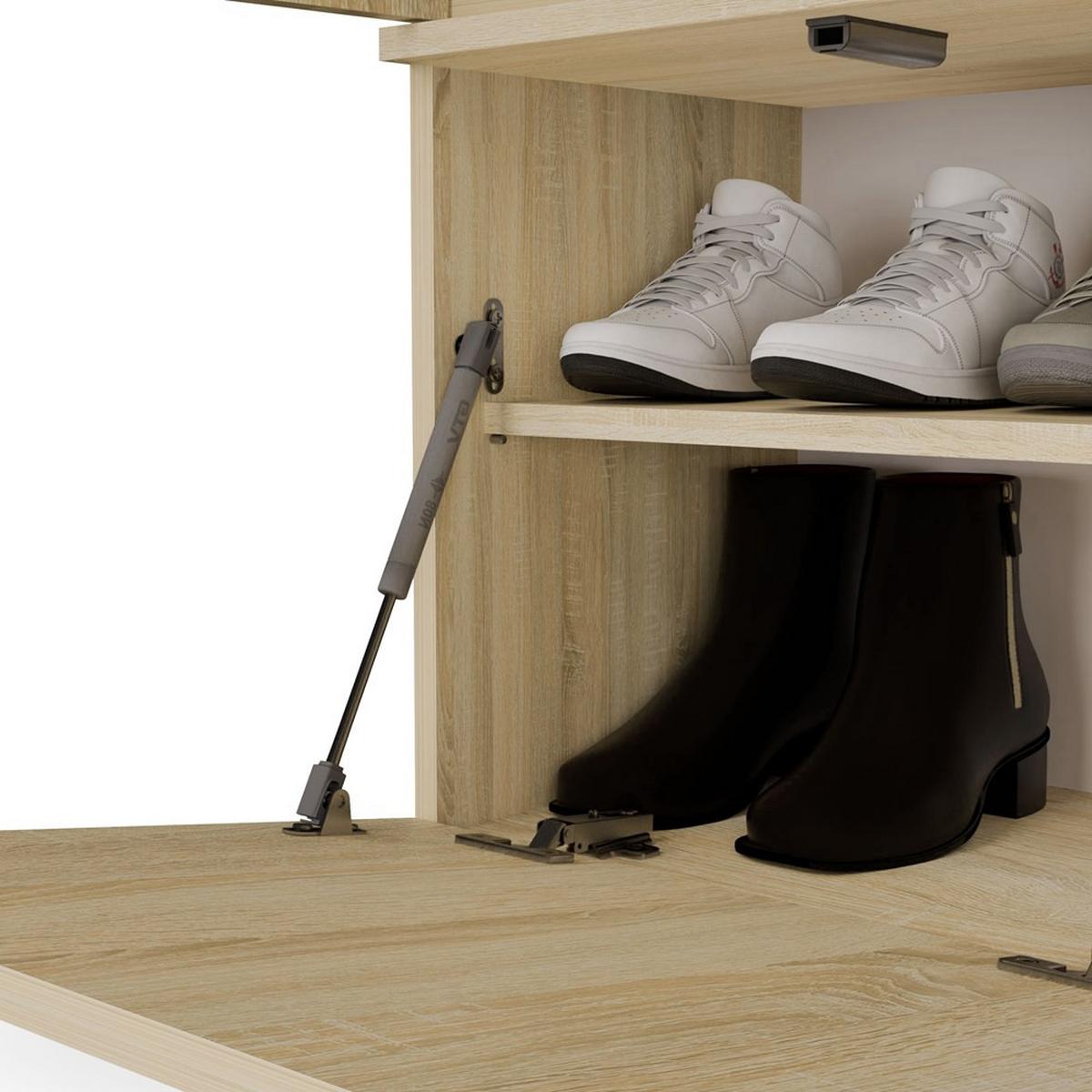 GARDEROBENSCHRANK modern, Schrank Set Kleiderschrank - Schuhschrank Sonoma Eiche 150/238/35 - Sonoma Eiche, Holzwerkstoff (150/238/35cm) - RAUMHIRSCH FURNITURE