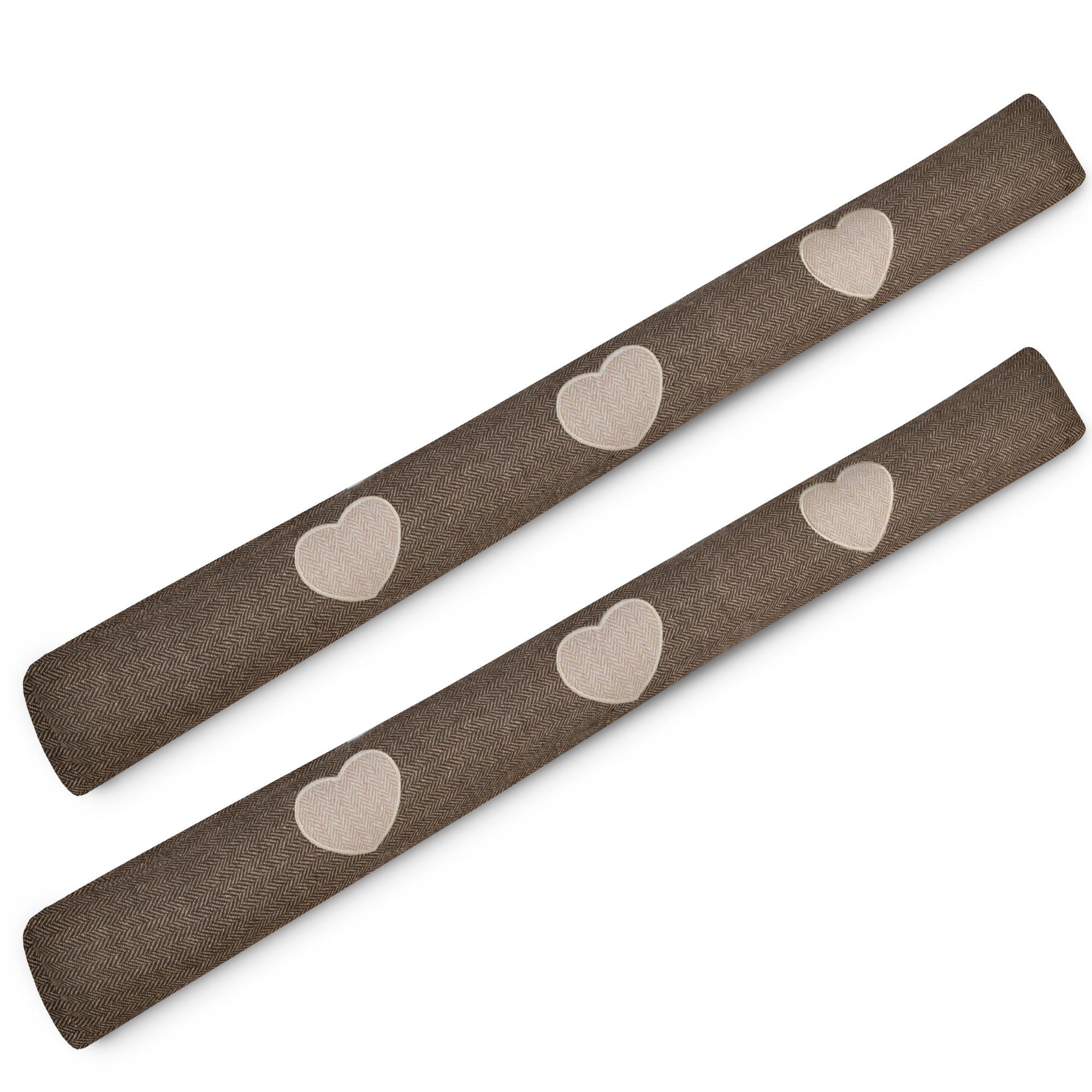 ZUGLUFTSTOPPER Tuuli HR 8x120cm Braun (2tlg) - Braun, Textil (8/120cm) - Beautissu 