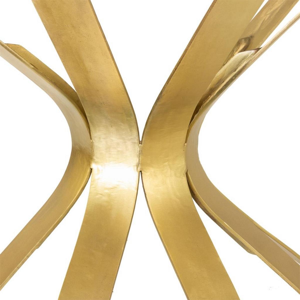 KONSOLENTISCH aus Metall und Glas, golden, 94x52x78cm - Goldfarben, Metall (52/94/78cm) - Wanderlust