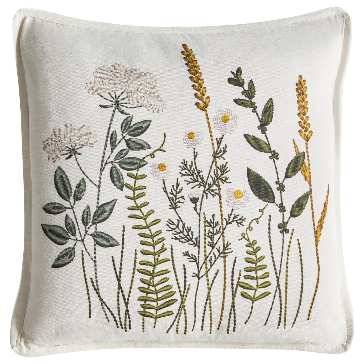 DEKOKISSEN 2er-Set Weiß 45/45 cm Knema - Weiß, Textil (45/45cm) - Beliani