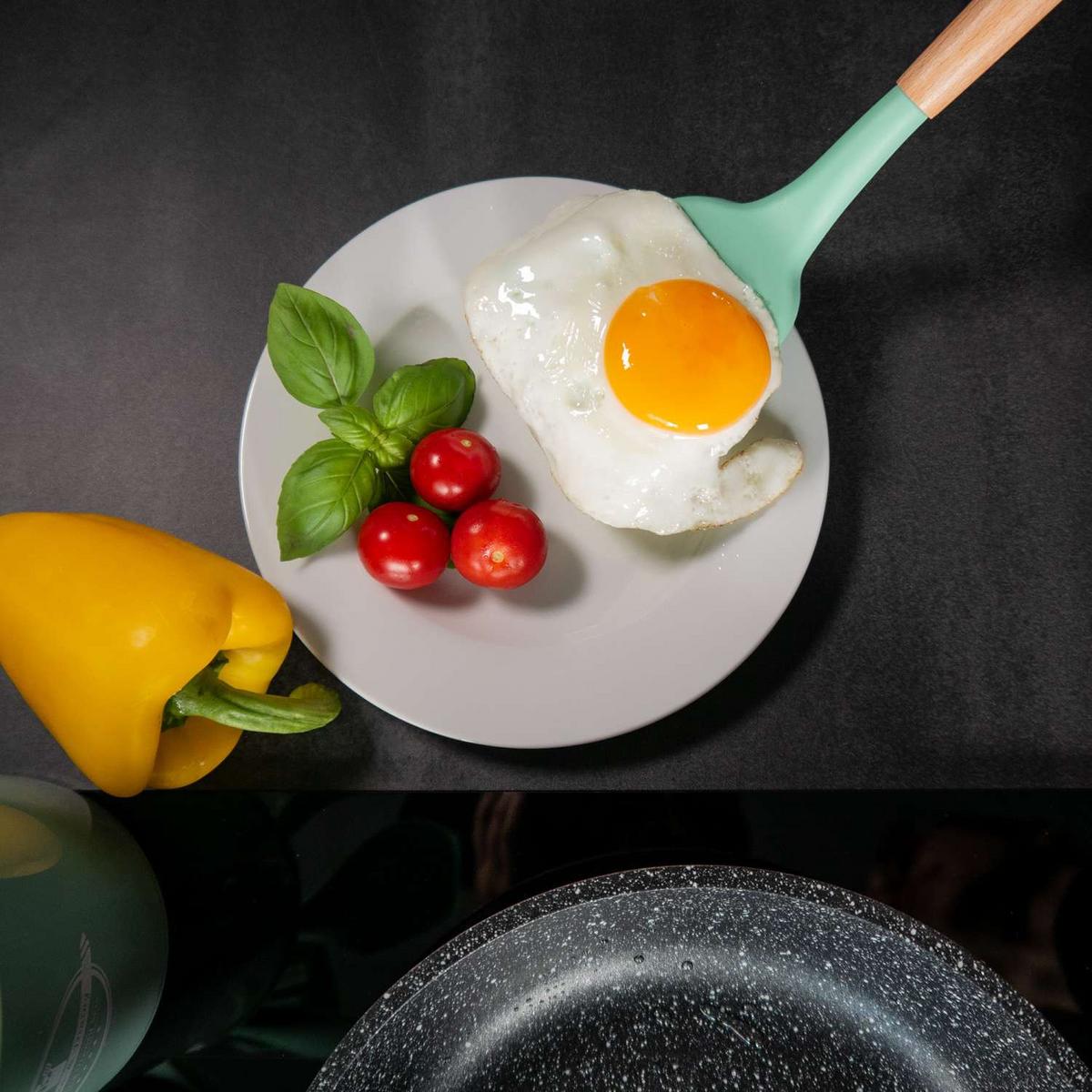 KÜCHENUTENSILIEN-SET (12-tlg.) - Hellgrün, Kunststoff - Intirilife