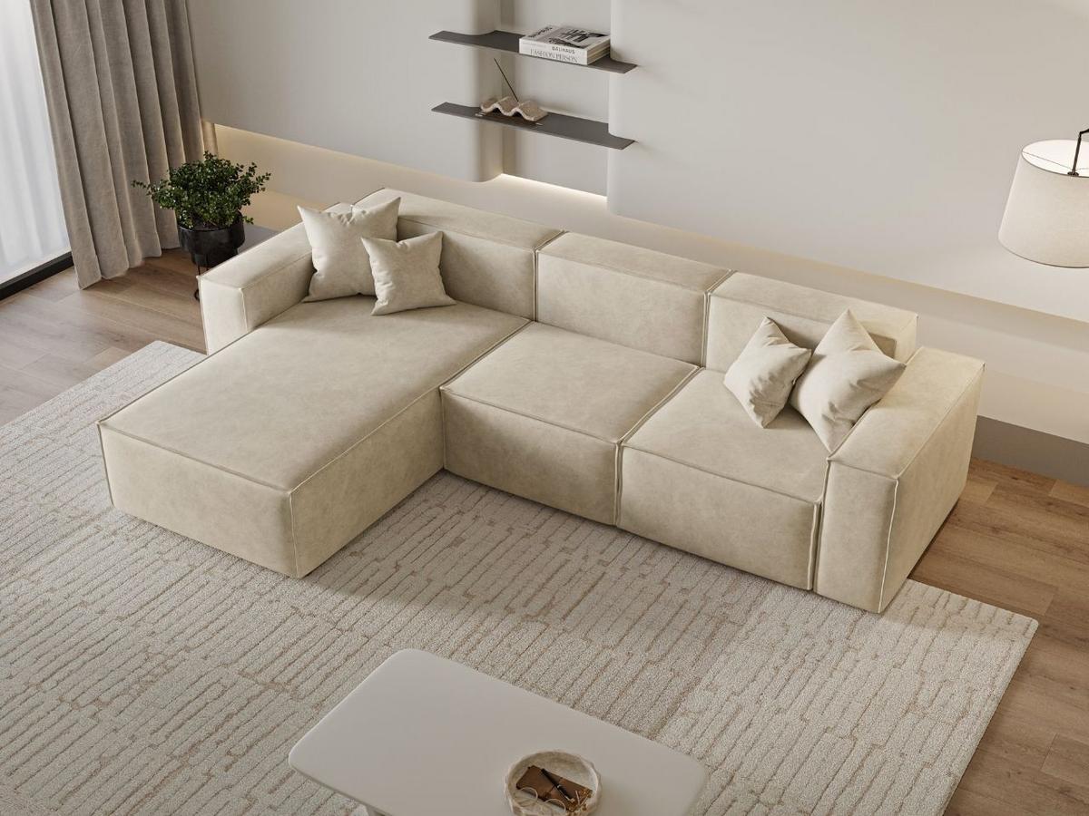 ECKSOFA Arizona Beige Links - Beige, Holz/Textil (180/265cm) - Graingold
