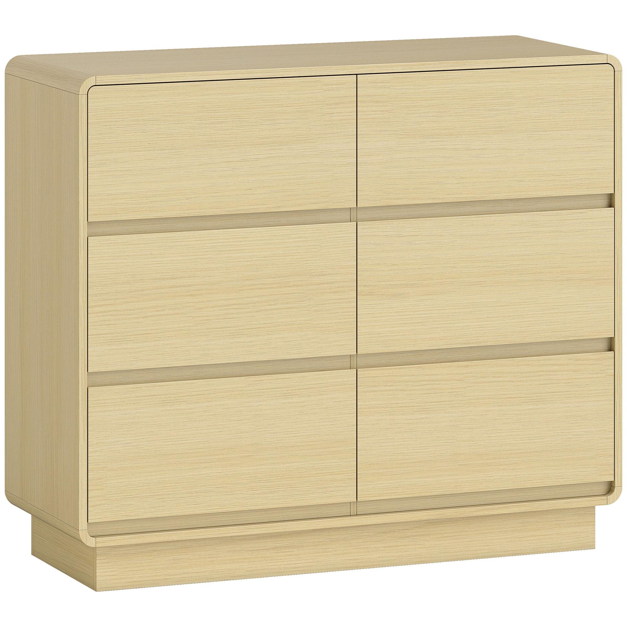 SIDEBOARD MDF Naturholz - Naturfarben, Holzwerkstoff (38/86/100cm) - HOMCOM