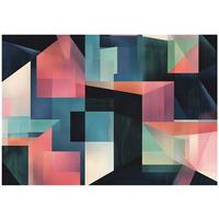 FOTOTAPETE Abstrakt Geomatisch Bunt Wohnzimmer Schlafzimmer 400x280 - Multicolor, Papier (400/280cm) - Wallarena