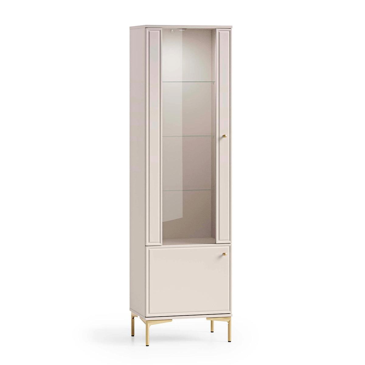 VITRINE Sélène Kaschmir - Beige, Holzwerkstoff (54/190/40cm) - Petits-meubles