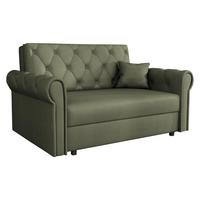 SCHLAFSOFA Viva Roma II - Dunkelgrün/Schwarz, Holz/Textil (148/85/98cm) - MIRJAN24
