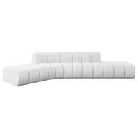 ECKSOFA modulares Sofa Solven-L1 - 380x174x70 cm Weiß - Weiß, Holzwerkstoff/Textil (380/174cm) - ALTDECOR