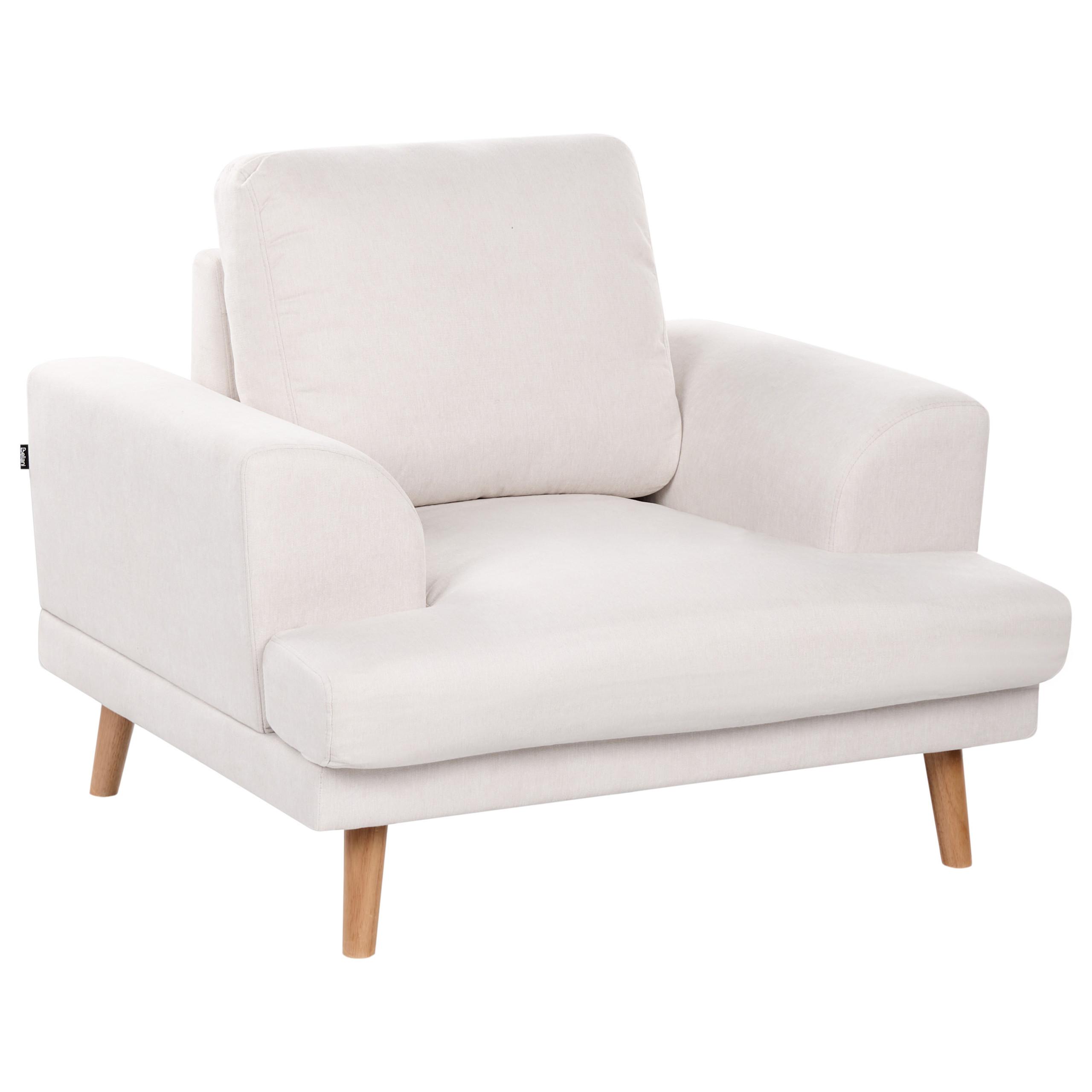 SESSEL Stoff Hellbeige Kildal - Beige, Textil (114/90/96cm) - Beliani