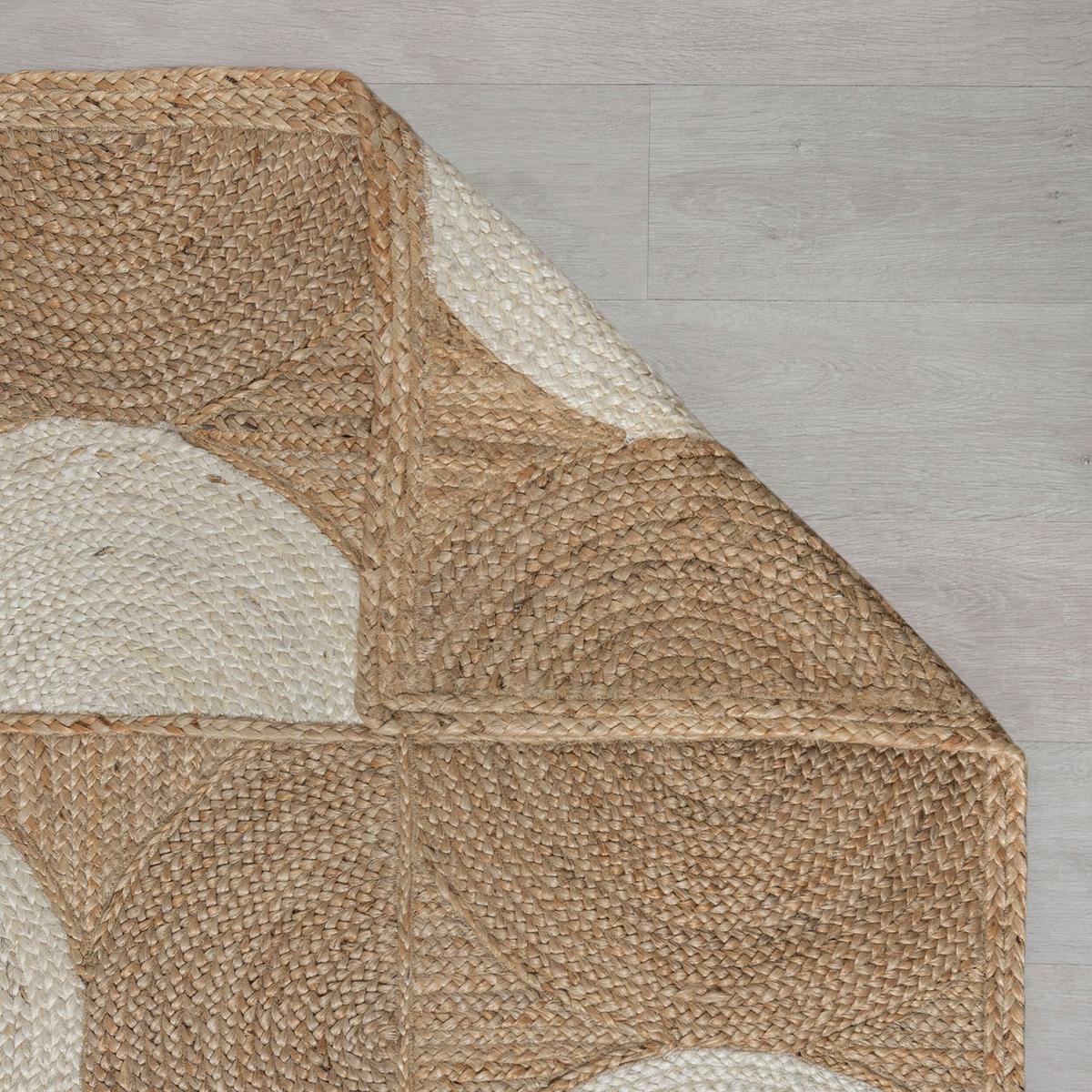 JUTETEPPICH handgewebt HOLT, geometrisch, Natur, 200 x 290 cm - Beige, Textil (290/200cm) - KADIMA DESIGN