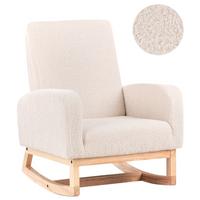 KINDERSCHAUKELSTUHL Bouclé Hellbeige Norby - Beige, Textil (54/71/70cm) - Beliani