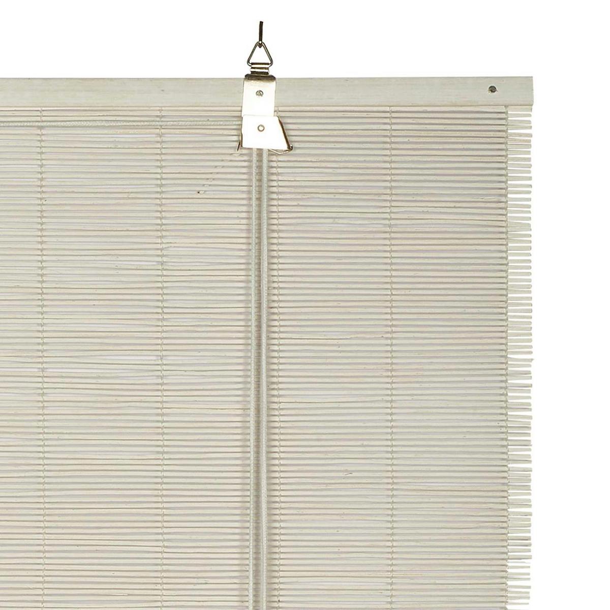 BAMBUSROLLO Weiß, 150 cm x 175 cm - Weiß, Kunststoff (150/175cm) - STORESDECO