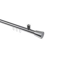 GARDINENSTANGE INNENLAUF Sonius Sitra 160 cm, 1-läufig, 20 mm Ø Chrom - Chromfarben, Metall (160cm) - INTERDECO