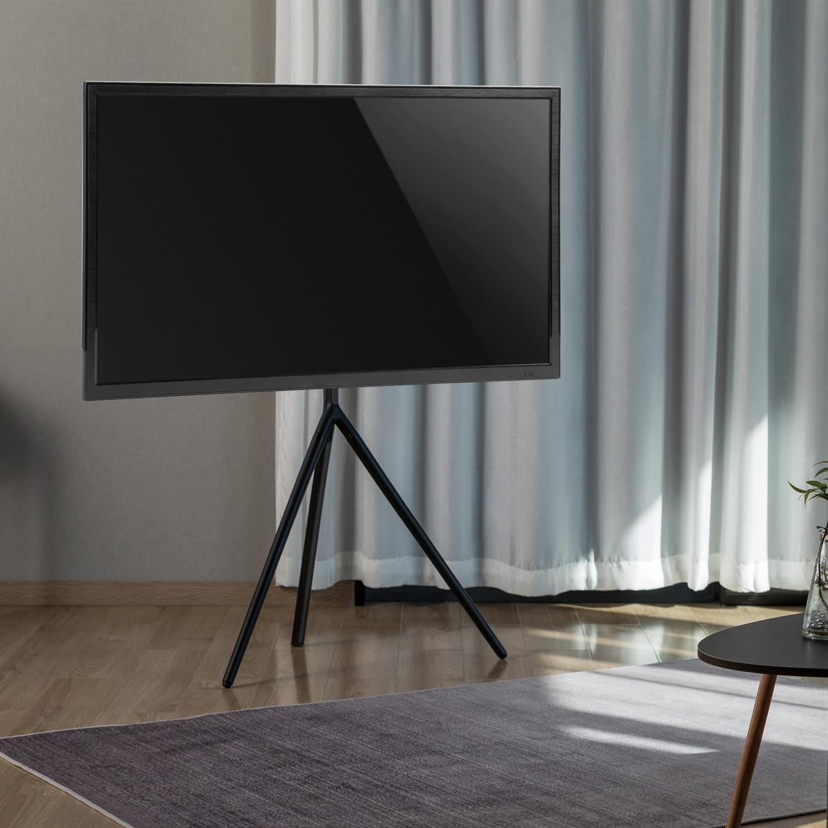 TV-HALTERUNG Valle - Schwarz, Kunststoff/Metall (85.5/137/46.5cm) - pro.tec