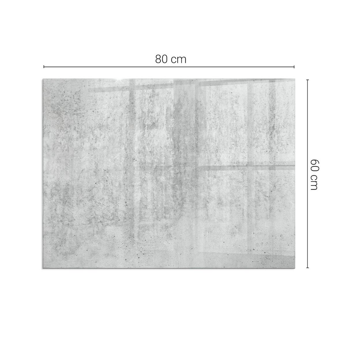GLASPLATTE für Kamin 80x60 cm - Grau, Glas (80/60/0.4cm) - TULUP