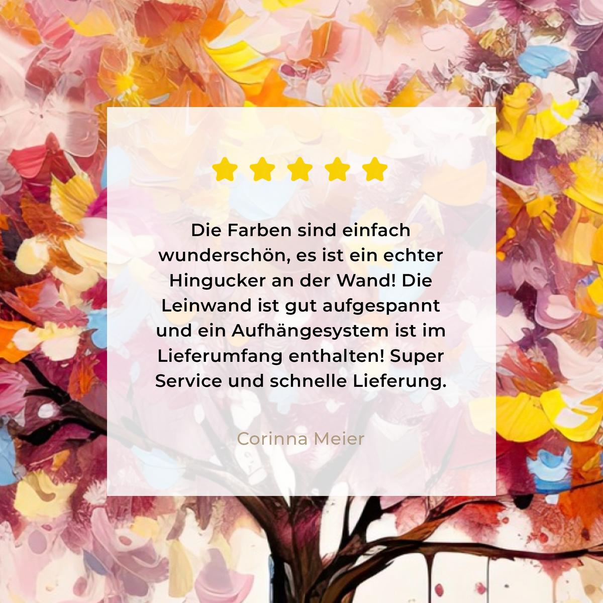 LEINWANDBILD Aquarell - Baum - Kunst - Abstrakt Gemälde 60x40 cm - Rosa, Textil (60/40cm) - MuchoWow
