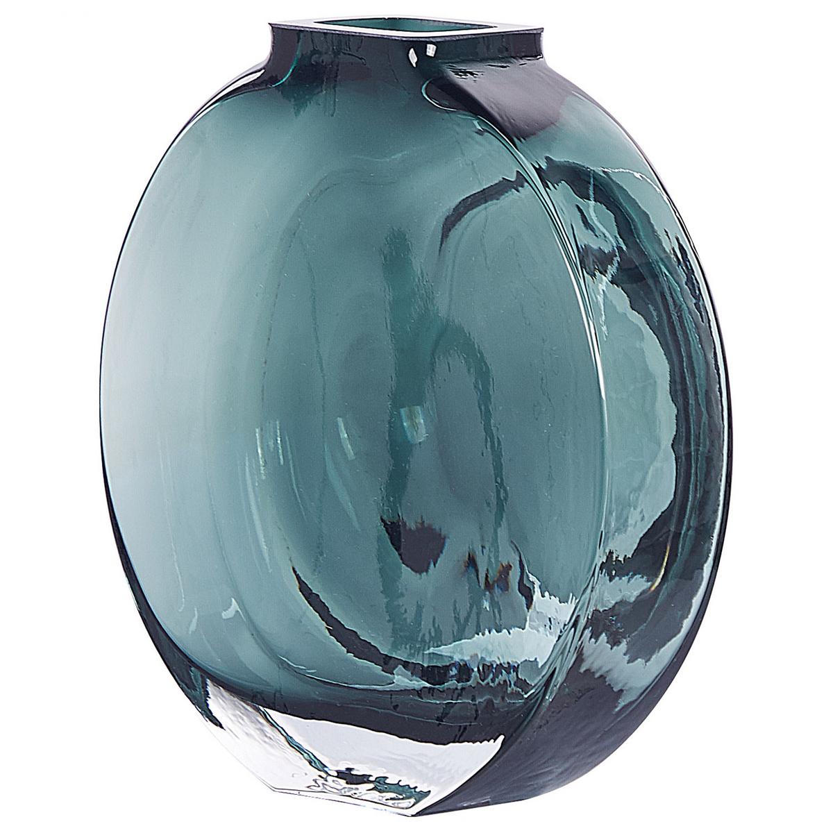 BLUMENVASE Glas grün Kapeli - Grün, Glas (15cm) - Beliani