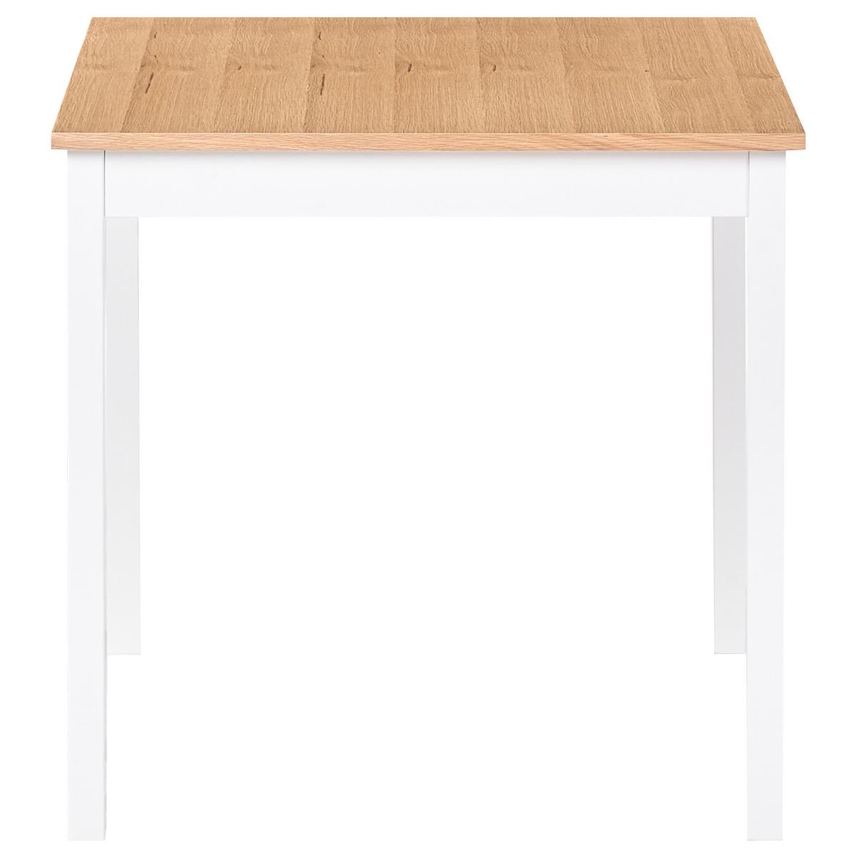 ESSTISCH Holz hellbraun/weiß 80/60 cm Battersby - Hellbraun/Weiß, Holz (80/60/74cm) - Beliani