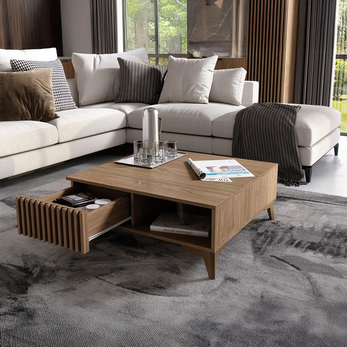 COUCHTISCH Esteban Holz - Braun, Holzwerkstoff (40/150/40cm) - Petits-meubles