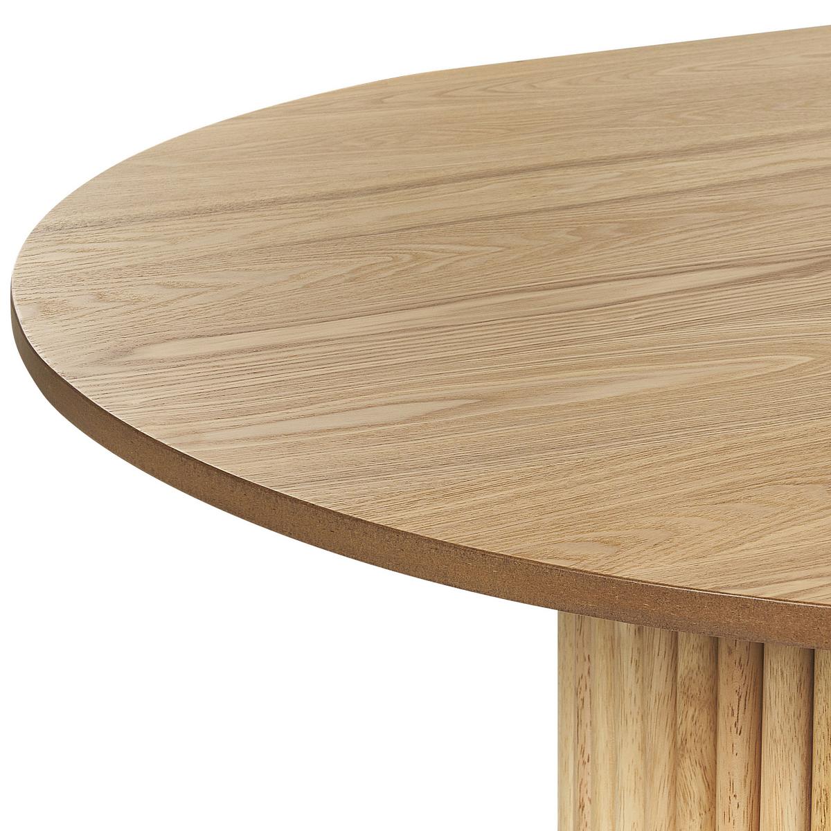 ESSTISCH 180/100/76 cm Hellbraun Oval Sheridan - Hellbraun, Holzwerkstoff (180/100/76cm) - Beliani