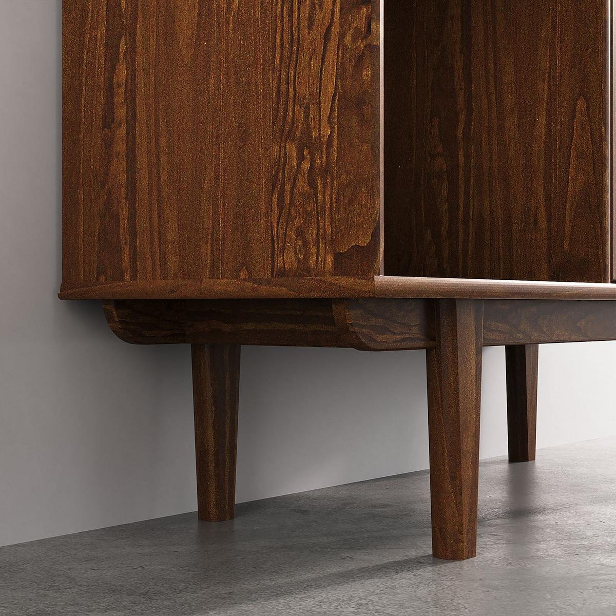 HIGHBOARD SIMONA Kastanie - Kastanienfarben, Holz (95/139/37cm) - IDIMEX