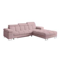 ECKSOFA mit Schlaffunktion Ottomane Rechts COMA L 271x203x79 Rosa Cord - Rosa, Holzwerkstoff/Textil (203/271cm) - ALTDECOR