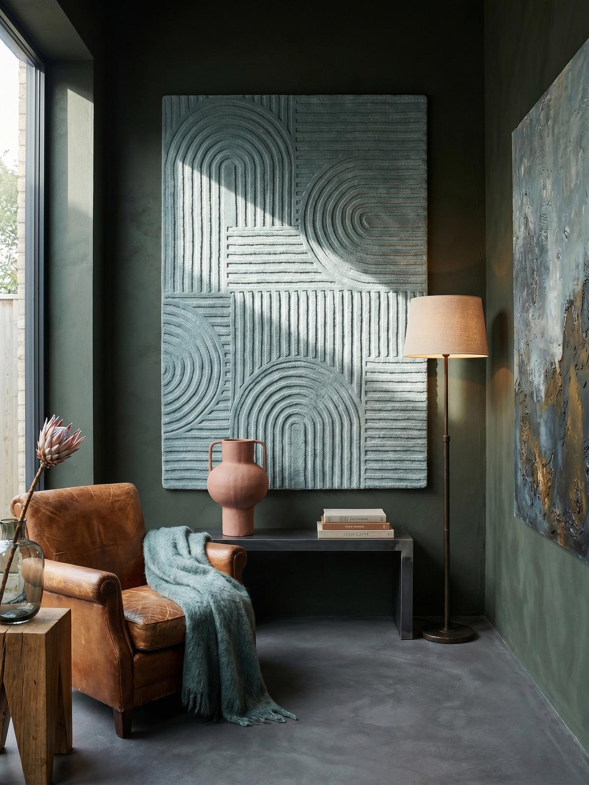 TEPPICH aus Wolle LEVEN in Entenei-Blau, geometrisch, 160 x 230 cm - Blau, Textil (230/160cm) - KADIMA DESIGN