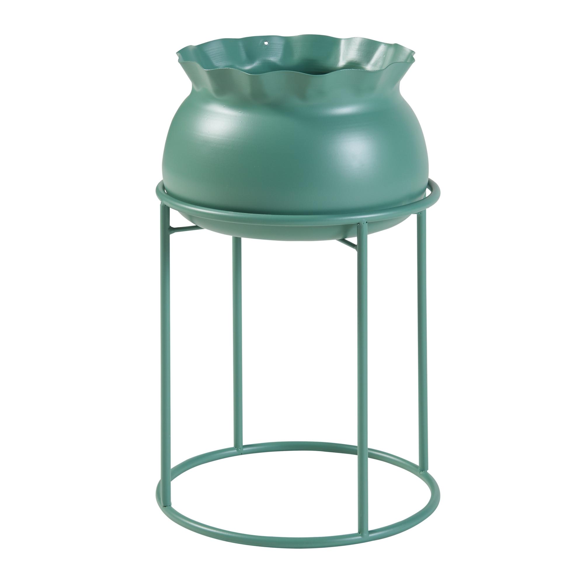 BLUMENSTÄNDER Assen - Grün, Metall (23.5/23.5/38cm) - [en.casa]