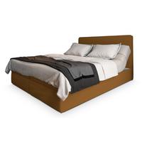 BOXBETT ASTOR 160x200 cm mit Matratze und Topper - Gelb - Gelb, Holz (160/200cm) - MASSENO
