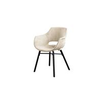 ESSZIMMERSTUHL ZAJA Cremeweiß Cord (1er-Set) - Creme, Textil (57/82/59cm) - KAWOLA
