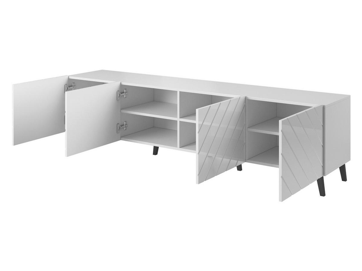 TV-LOWBOARD Abeto 200 - Graphitfarben/Schwarz, Holzwerkstoff/Kunststoff (200/52/42cm) - MIRJAN24