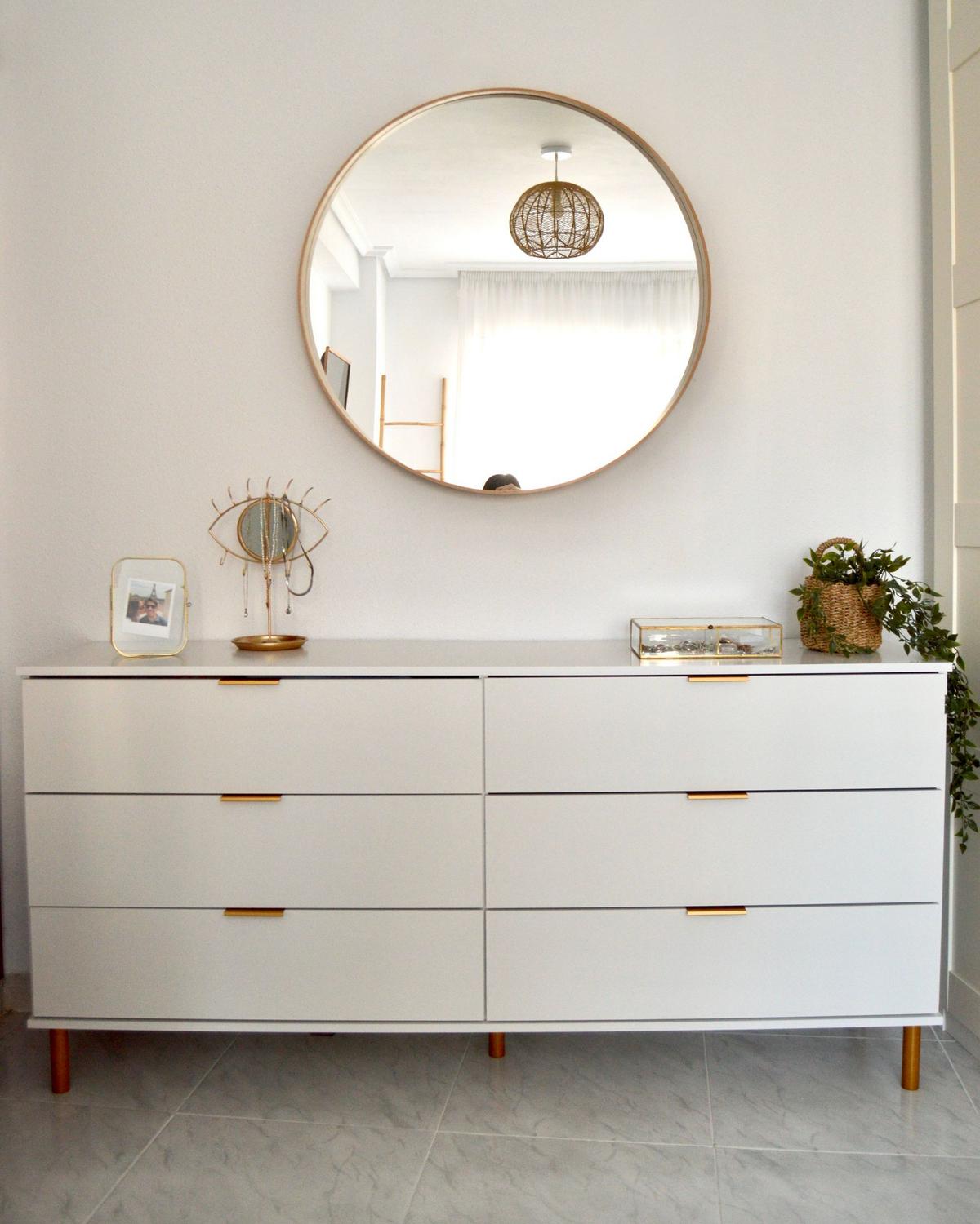 KOMMODE mit 6 Schubladen Weiß Walpole - Weiß, Holzwerkstoff (158/76/40cm) - Beliani