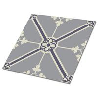 FLIESENAUFKLEBER 9 Stück 30x30 cm selbstklebend Gerichtsmuster - Grau, Textil (30/1.6/30cm) - TULUP